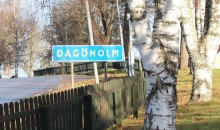 Foto av vägskylt med ortsnamn