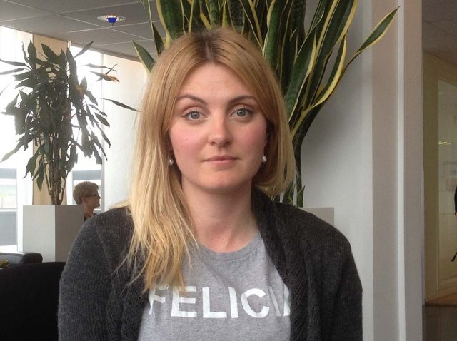 Foto av skådespelaren Moa Silén som spelar Felicia