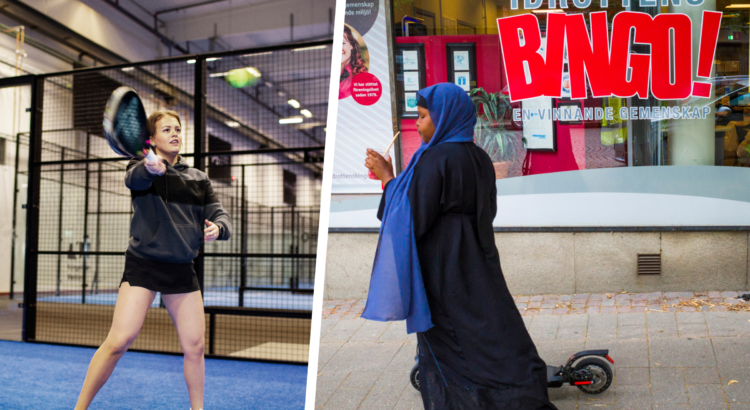 Padelspelare och bingohall